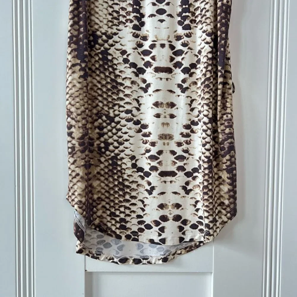 Mara Hoffman Gabriela Sand Multi One Piece Swimsuit Snake Print Sz M SPF 50 NWT
